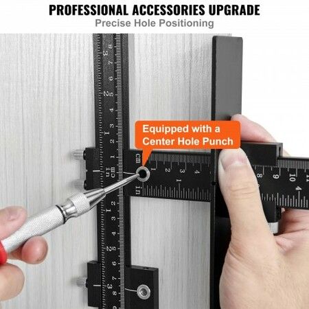 Cabinet Hardware Jig Aluminum Alloy Cabinet Handle Jig with Center Punch