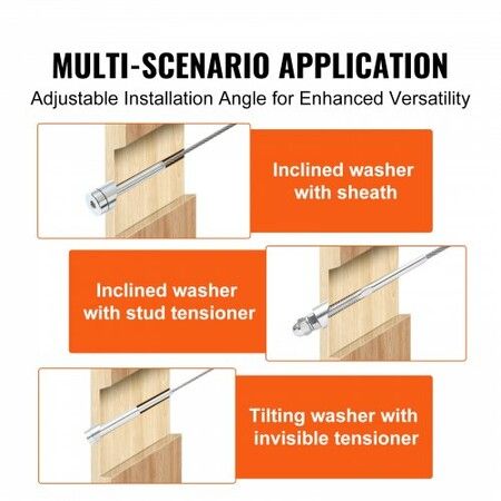 20Pack Cable Railing Kit 3.2mm Wheel Protector Sleeves, Bundle with Black Invisible Swage Tensioner and Terminal, Cable Railing Safeguard Covers for 3.2/4.8mm Wire Rope Multi-Angle Install