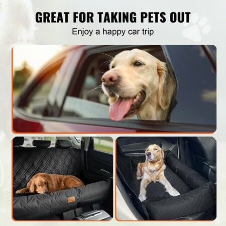 Dog Booster Car Seat Pet Car Seat for Medium Large Dog up to 45.4 kg Black