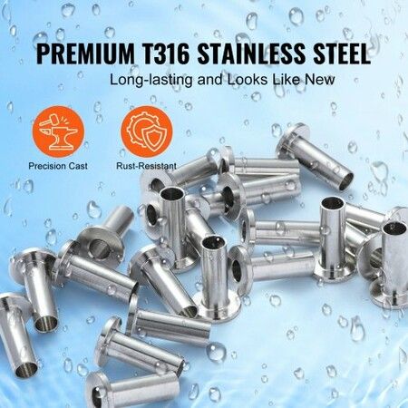 121 Pack T316 Stainless Steel Protector Sleeves for 4mm 4.8mm Wire Rope Cable Railing, DIY Balustrade T316 Marine Grade, Come with A Free Drill Bit, Silver