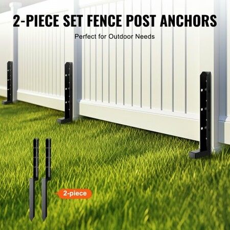 Fence Post Anchor Repair Kit 2 Pack Inner 2鈥?x2鈥?Support Stakes Spike