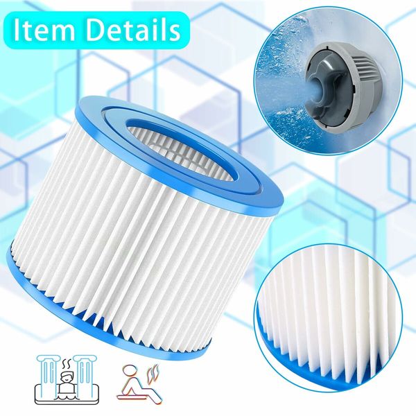 4PCS Type VI Hot Tub Spa Filter Replacement Compatible with Coleman SaluSpa Hot Tub Filters 90352E 58323E 90427E for Lay-Z-Spa,Inflatable Hot Tub,Pool Pump Filter