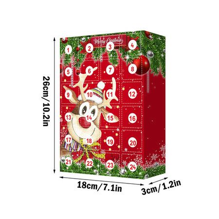 Christmas Advent Calendar 2024, Christmas Countdown Calendar with 24 Collectible Advent Calendar for Kids Toddler Men Women Teens Boy Girls