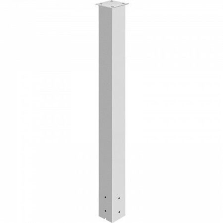 Mailbox Post, 43\" High Mailbox Stand, White Powder-Coated Mail Box Post Kit, Q235 Steel Post Stand Surface Mount Post for Sidewalk and Street Curbside, Universal Mail Post for Outdoor Mailbox