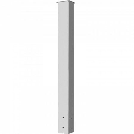 Mailbox Post, 43\" High Mailbox Stand, White Powder-Coated Mail Box Post Kit, Q235 Steel Post Stand Surface Mount Post for Sidewalk and Street Curbside, Universal Mail Post for Outdoor Mailbox