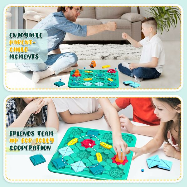 STEM Board Games,Puzzle Logical Builder Kids Toys,Preschool Montessori Brain Teasers Birthday Gifts for Kids,Age3+