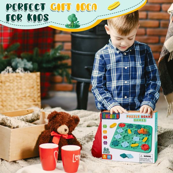 STEM Board Games,Puzzle Logical Builder Kids Toys,Preschool Montessori Brain Teasers Birthday Gifts for Kids,Age3+