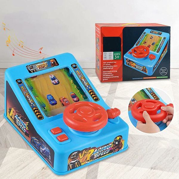 Kids Steering Wheel Driving Game Console Pretend Driving Game Console Interactive Toy Learning Educational Toy for Boys and Girls