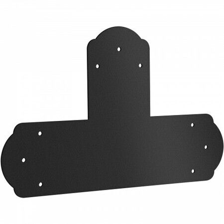 Black T Mending Plate T-shape 8 PCs 6" Flat Connector Post to Beam Bracket