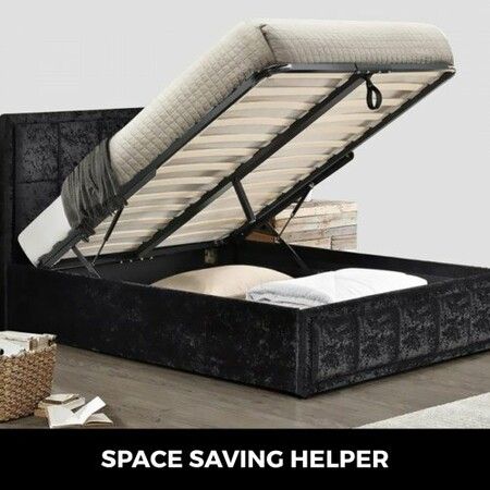 Pair of 5FT Pneumatic Mechanism Heavy Duty Gas Spring Kit for Box Bed Sofa Storage Space Saving DIY Project Lifter Lift Up Hardware Black