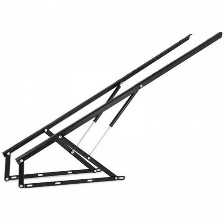 Pair of 5FT Pneumatic Mechanism Heavy Duty Gas Spring Kit for Box Bed Sofa Storage Space Saving DIY Project Lifter Lift Up Hardware Black