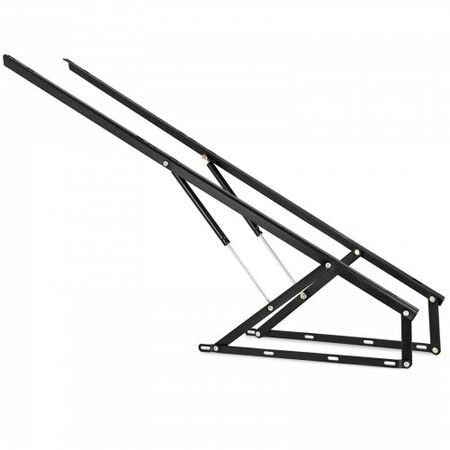 Pair of 5FT Pneumatic Mechanism Heavy Duty Gas Spring Kit for Box Bed Sofa Storage Space Saving DIY Project Lifter Lift Up Hardware Black