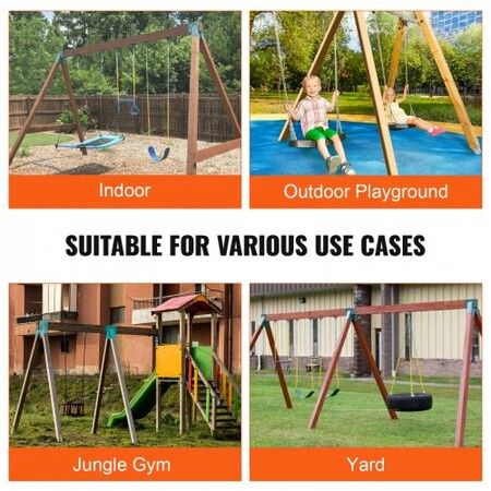 A-Frame Middle Swing Set Brackets, Heavy Duty Carbon Steel Swing Set Hardware with Mounting Hardware, DIY Swing Set Bracket Swing Set Kit for 101.6x101.6mm Legs & 101.6x152.4mm Beam, Green 3Pcs