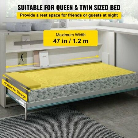 DIY Murphy Bed Springs Mechanism Hardware Kit Horizontal for Twin Size Bed