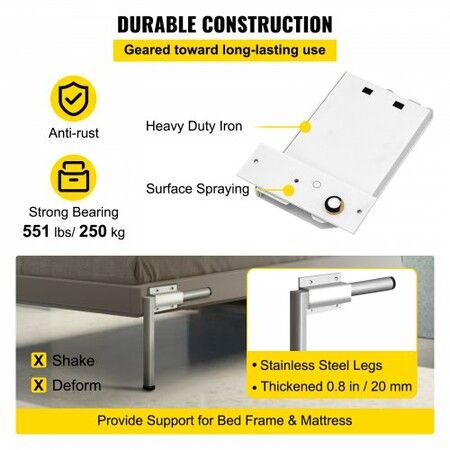DIY Murphy Bed Springs Mechanism Hardware Kit Horizontal for Twin Size Bed