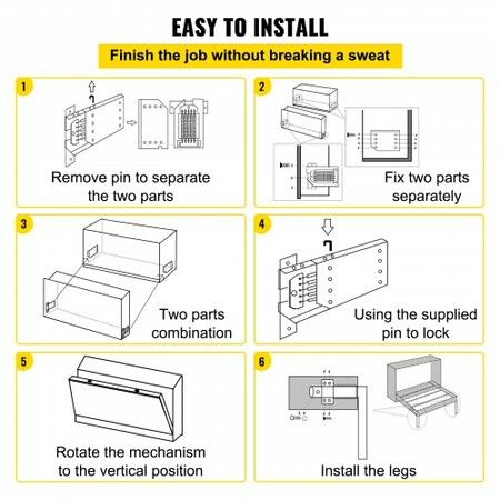 DIY Murphy Bed Springs Mechanism Hardware Kit Horizontal for Twin Size Bed