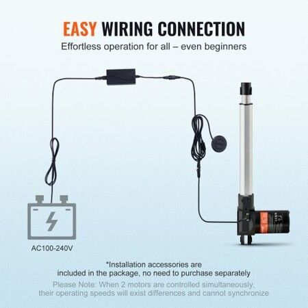 24V Linear Actuator Kit 10 Inch 0.98