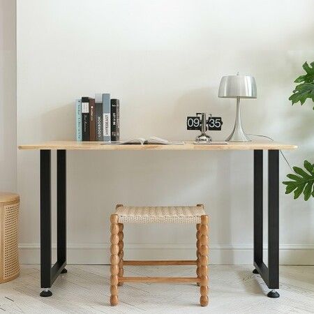 711.2MM Adjustable Furniture Legs, Square Reinforced Steel Office Table legs Set of 2 for DIY, Max Load 453.6KG Heavy Duty Desk Legs, Quick Instalation & Rich Accessories Legs Black
