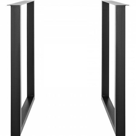 711.2MM Adjustable Furniture Legs, Square Reinforced Steel Office Table legs Set of 2 for DIY, Max Load 453.6KG Heavy Duty Desk Legs, Quick Instalation & Rich Accessories Legs Black