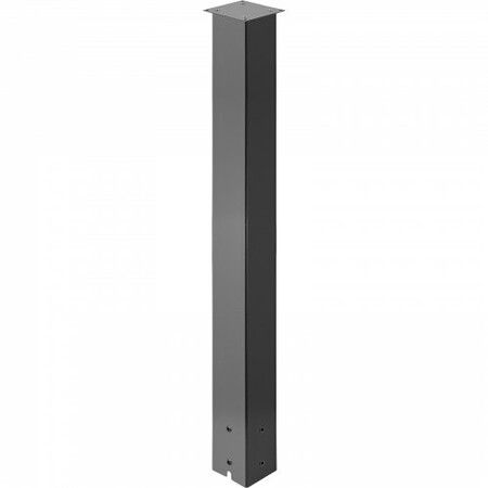 Mailbox Post Stand Mail Box Post 43" Black Powder-Coated Steel for Outdoor