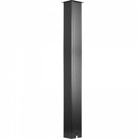 Mailbox Post Stand Mail Box Post 43" Black Powder-Coated Steel for Outdoor