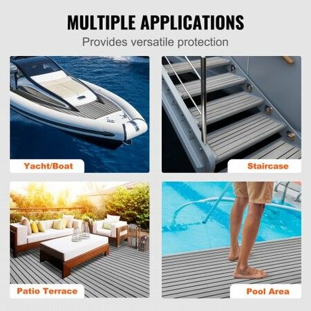 Boat Flooring, EVA Foam Boat Decking 94.5" x 35.4", Non-Slip Self-Adhesive Flooring, 23.2 sq.ft Marine Carpet for Boats, Yacht, Pontoon, Kayak Decking