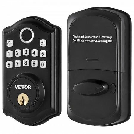 Fingerprint Door Lock, Keyless Entry Door Lock with Fingerprint/Keypad Code/Key, Auto Lock, Anti-Peeking Password, IP 63 Rating for Front Door, Electronic Keypad Deadbolt with 300 Users