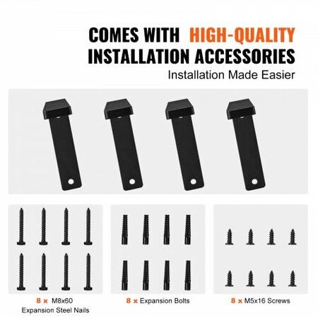 Shelf Bracket, 41 x 15.5 cm 4 Pcs, Heavy Duty Floating Shelf Brackets, Brackets for Shelves, 10mm Thick Matte Black L Shelf Bracket,Steel Shelving Brackets with 72.6 kg Load Capacity