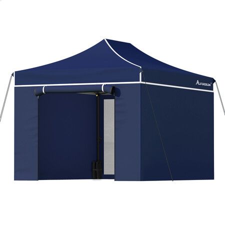 ALFORDSON Gazebo 3x4.5 Pop Up Marquee Navy