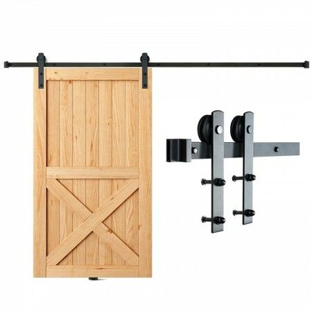 10FT Sliding Barn Door Hardware Closet Track Kit for Single Door I Hanger