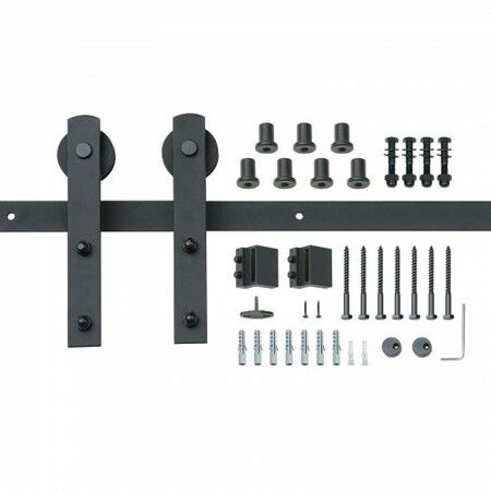 10FT Sliding Barn Door Hardware Closet Track Kit for Single Door I Hanger