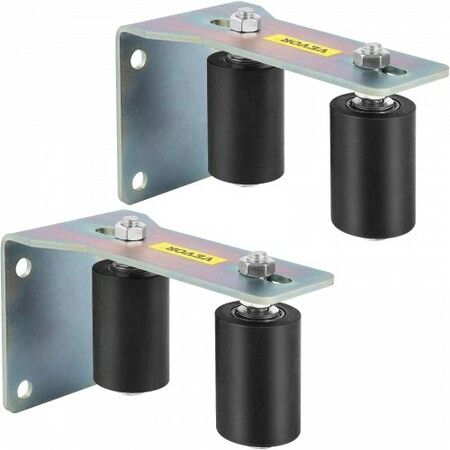 Gate Roller Guide Gate Roller w/90掳 Bracket 3鈥?Black Nylon Roller-2Pack