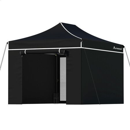 ALFORDSON Gazebo 3x4.5 Pop Up Marquee Black