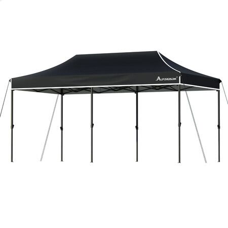 ALFORDSON Gazebo 3x6 Pop Up Tent Wedding Canopy Black