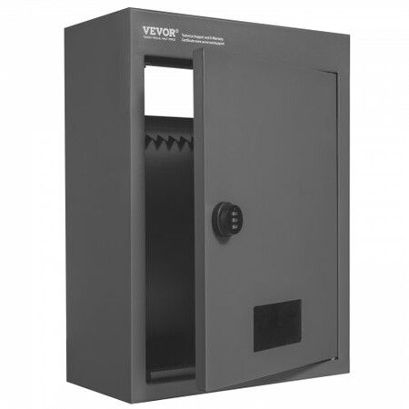 Through The Wall Drop Box, Heavy Duty Steel Through the Wall Mailbox with 2.8-7.9" 13" Combination Lock, 12.5x6.3x16.9" Mail Drop Box, Dark Gray