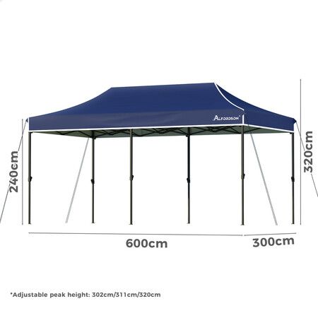 ALFORDSON Gazebo 3x6 Pop Up Tent Wedding Canopy Navy