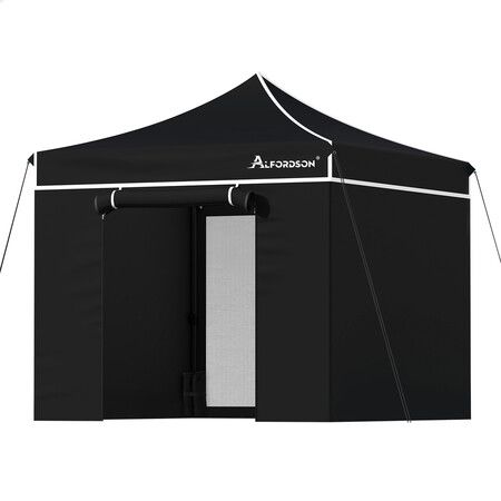 ALFORDSON Gazebo 3x3 Pop Up Marquee Black