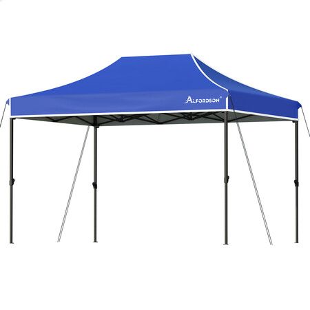 ALFORDSON Gazebo 3x4.5 Pop Up Tent Wedding Canopy Blue