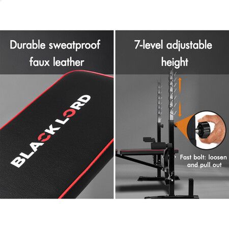 BLACK LORD Weight Bench 14in1 Press Multi-Station Fitness Home Gym Equipment