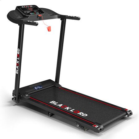 BLACK LORD Treadmill Electric Exercise Running Machine Incline Foldable 380mm