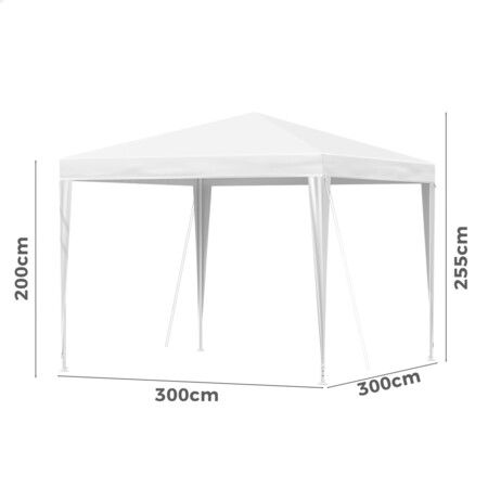 ALFORDSON Gazebo 3x3 Outdoor Wedding Party Tent Camping Shelter Portable White