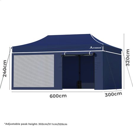 ALFORDSON Gazebo 3x6 Pop Up Marquee Navy