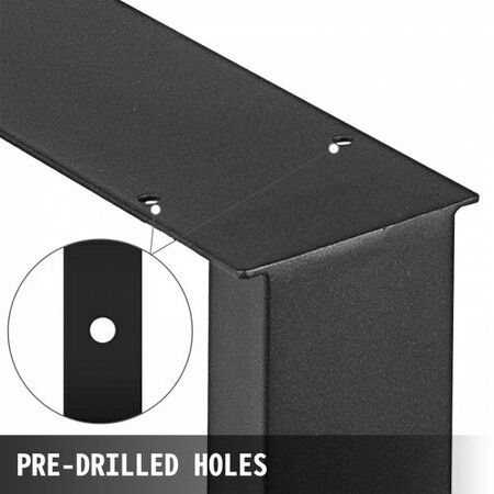 Black Metal Table Legs Set of 2 Steel Table Legs 31x23 Inch Dining Table Legs Office Table Legs Computer Desk Legs Steel Bench Legs Country Style Table Legs DIY Furniture Legs