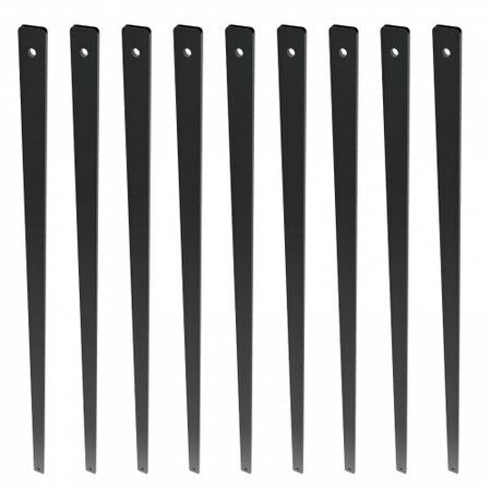 Staircase Metal Balusters, 32.28'' x 1'' Flat Aluminum Alloy Decorative Banister Spindles, 51 Pack Deck Baluster with Screws, Classic Hollow Deck Railing Satin Black Powder Coated for Porch