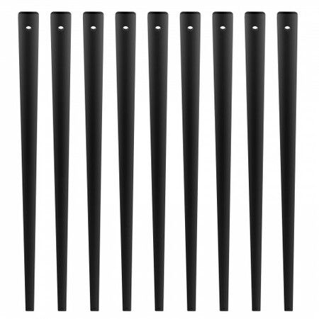 Staircase Metal Balusters, 32.28'' x 1'' Flat Aluminum Alloy Decorative Banister Spindles, 51 Pack Deck Baluster with Screws, Classic Hollow Deck Railing Satin Black Powder Coated for Porch