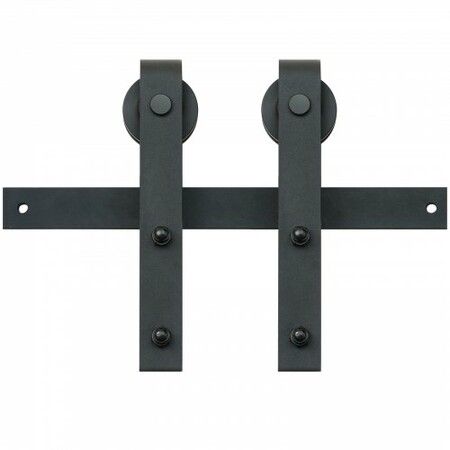 8FT Sliding Barn Door Hardware Closet Track Kit for Single Door J Hanger