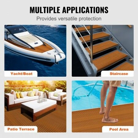 Boat Flooring, EVA Foam Boat Decking 94.5" x 46", Non-Slip Self-Adhesive Flooring, 29.9 sq.ft Marine Carpet for Boats, Yacht, Pontoon, Kayak Decking