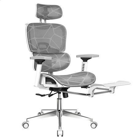 ALFORDSON Ergonomic Office Chair Executive White Grey