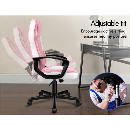 ALFORDSON Gaming Chair Office Executive Pink