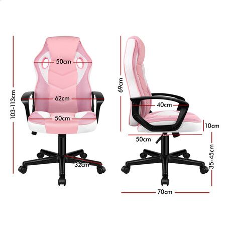 ALFORDSON Gaming Chair Office Executive Pink